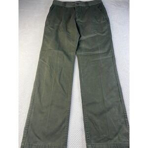 Toad&Co Mens Mission Ridge Pant Regular Fit Green Organic Cotton Chino 32x32